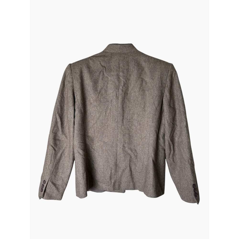 Vintage Sasson Wool Blend Blazer Jacket Taupe Corded Trim Sz Small‎ - Picture 10 of 12